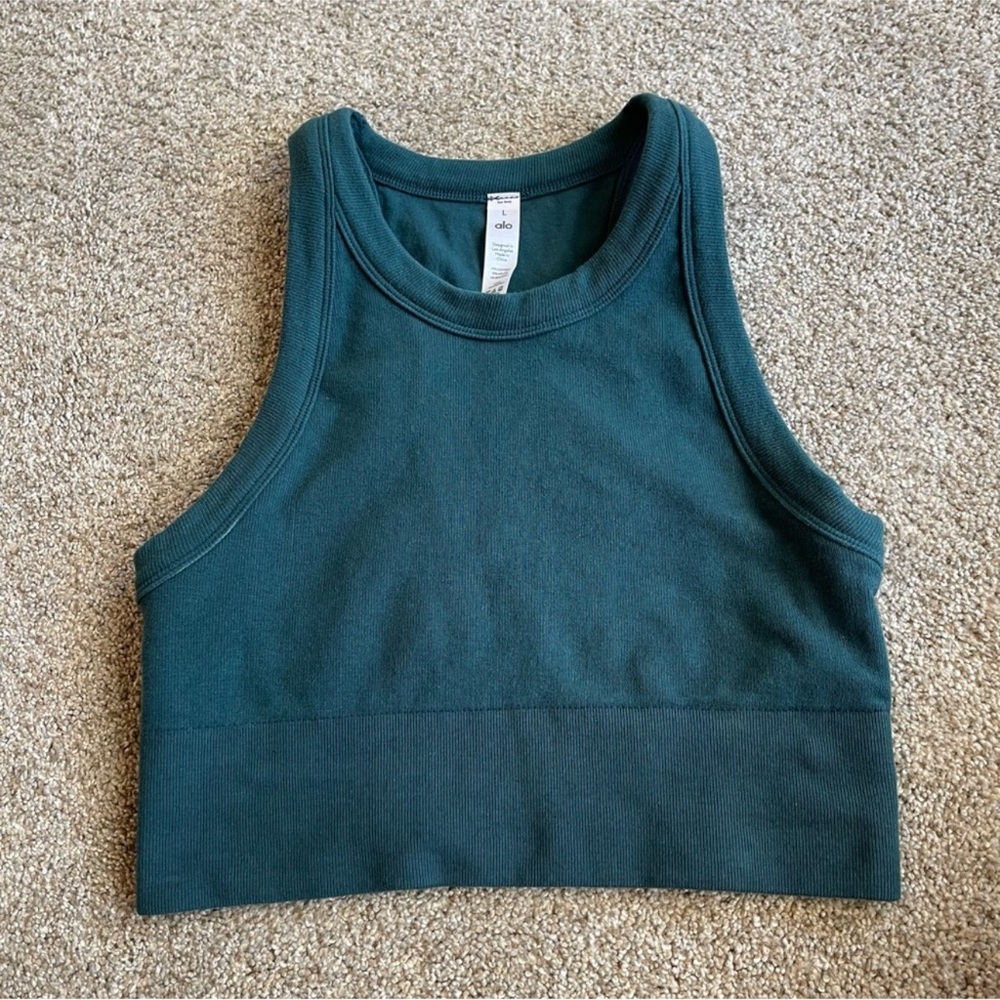 ALO yoga Seamless Delight High Neck Bra size L